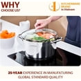 thumbnail image 4 of Sunhouse 7 QT Stock Pot with Lid, Stainless Steel Cooking Pot with Impact-Bonded Base, Induction Compatible, Oven Safe, 4 of 8