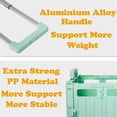thumbnail image 5 of Viviendo Foldable Shopping Trolley, 65L Collapsible Utility Cart, Folding Portable Crate Handcart with Climbing Wheels and Metal Telescopic Handle - Green, 5 of 9