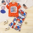 thumbnail image 2 of Futezty Girls Summer Outfits, 4th of July Baby Girl Outfits Girl Outfits 3Pcs Baby Girls Kids Cute T-Shirt Tops+Shorts Pants Outfits Summer Clothes, 2 of 7