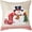 Snowman, variant on Violet Linen Christmas Ornaments Modern Pattern, Polyester Burlap Fabric, Applique Print Felt Design, Candles, 18 Inch x 18 Inch, Decorative Throw Pillow