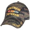 Vietnam Veteran Embroidered Camo Visor - Adjustable, One Size Fits Most, Cotton-Poly Blend