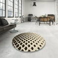 thumbnail image 4 of Ahgly Company Machine Washable Indoor Round Transitional Chocolate Brown Area Rugs, 6' Round, 4 of 7
