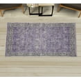 thumbnail image 1 of Ethnic Decorative Rug, Weathered Look Abstract Nostalgic Floral Ornaments Vintage Design Flourish, Quality Carpet for Bedroom Dorm and Living Room, 6 Sizes, Violet Purpleblue, by Ambesonne, 1 of 1