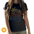 thumbnail image 2 of DelSol Women Crew Tee - Black T-Shirt- Always Palms, 2 of 3