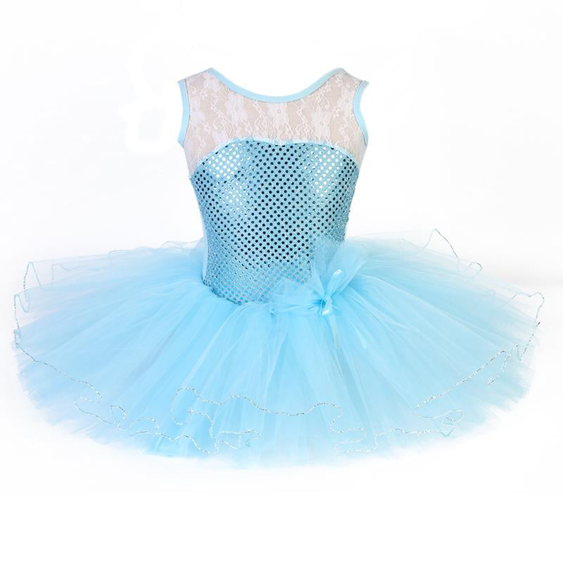 New Ballet Pageant Costume Peaches Cream Sequin Ribbons Lace Organdy Tutu 