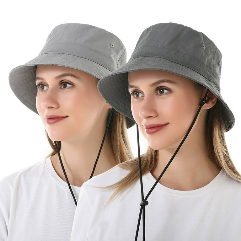 Summer Bucket Hats Drawstring Fisherman Hat for Women