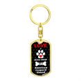 thumbnail image 4 of American Leopard Hound Stainless Steel or 18k Gold Premium Swivel Dog Tag Keychain, 4 of 8