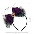 thumbnail image 3 of Boovnll Halloween Headband, Funny Cute Hair Hoop Black Orange Pumpkin Mesh Bow Halloween Headbands for Women Kids Halloween Party Hair Accessories Decorations, Headbands for Women, 3 of 6