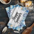 thumbnail image 6 of Coastal Starfish Kitchen Towels Set of 4, Water Absorbent Dish Towel, Summer Ocean Sea Shells Conch Wood Gray Decorative Hand Towels - Quick Drying Cloth for Cooking Baking, 18x28 Inch, 6 of 8