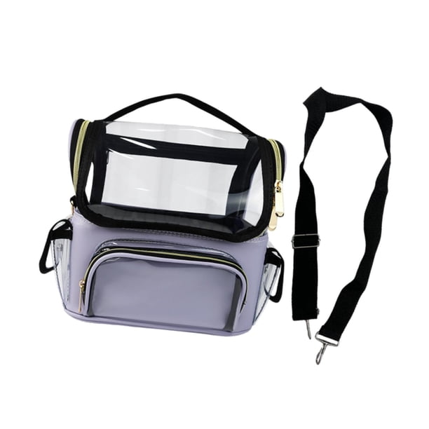 Estuche Organizador de Maquillaje con Divisor Extraíble, Bolsa de Cosméticos de Viaje Profesional, Bolsa para Brochas de Maquillaje para Artistas de M violeta