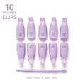 thumbnail image 2 of Salon Perfect Gel Nail Polish Remover Soak Off Clips with Double Ended Plastic Cuticle Pusher, Reusable, 11 Pieces, 2 of 5