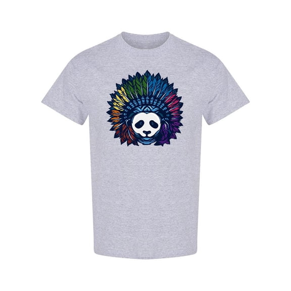 Rainbow Head Of Indian Panda T-Shirt Men -Image by Shutterstock, Male Small