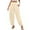 *Beige, variant on ClodeEU Womens Bohemian Wide-Waist Casual Pants,Solid Color Loose Trendy Pants with Pockets Beige,Womens Plus M