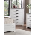 thumbnail image 4 of Classic Modern White Color Queen Size Bed Dresser Mirror Nightstand Chest 6pc Set Bedroom High HB, 4 of 10