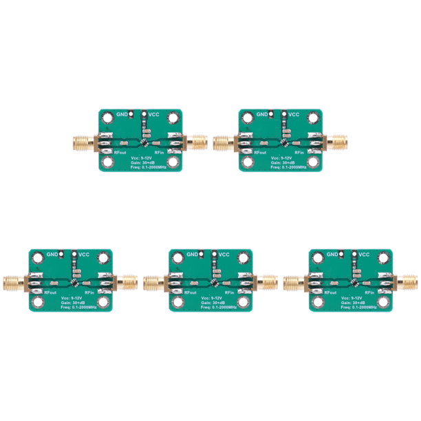 DQrwqpou Amplificador señal RF banda ancha 32dB ganancia módulo banda ancha ganancia ruido DC 9-12V