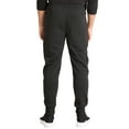 thumbnail image 2 of Vibes Men Fleece Jogger Sweatpants Zip Trim Black Medium, 2 of 5