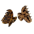 thumbnail image 1 of Pinzas para el pelo con forma de plátano, pasadores de diseño francés de tortuga, estampado de leopardo de celuloide, accesorios de moda grandes para mujeres y niñas, 2 uds., 1 of 8