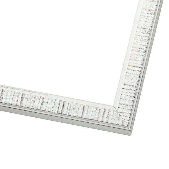 15x21 Textured White Picture Frame - UV Acrylic, Foam Board Backing, Hanging Hardware