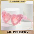 thumbnail image 2 of Fluffy Velvet Sunglasses for Women Punk Style Clear Vision Lightweight Design, 2 of 5