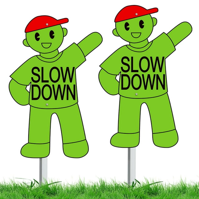 Señal de seguridad Shimeyao Slow Down Kids at Play, 40 x 30 cm, aluminio