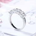 thumbnail image 5 of Blue Jewelry 14K White Gold Plated Rings - 1.6 Ct Oval Cut Diamond Rings - Gorgeous Multi Stone Anniversary Gift for Women's - Engagement Wedding Diamond Band Jewelry - Causal Daily Wear Ring, 5 of 11