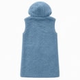 thumbnail image 4 of Lutiedan Fleece Hooded Vest for Women Sleeveless Button down Outerwear Vest Fall Winter Warm Jackets with Pocket S-XXL,Navy, 4 of 6