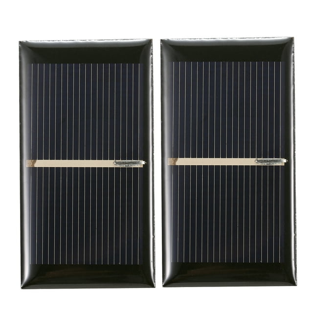 Yeacher 2PCS 0.3W 0.5V Solar Panel Polycrystalline Silicon Solar Cell DIY Waterproof Camping Portable Power Solar Panel Compatible for Light Lamp Fan Pump