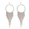 thumbnail image 1 of Pendientes largos de diamantes de imitación Yashi para mujer oro, 1 of 4