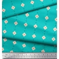 thumbnail image 3 of Soimoi Green Cotton Duck Fabric Diamond Geometric Printed Fabric 1 Yard 42 Inch Wide, 3 of 3