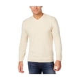 thumbnail image 1 of Weatherproof Mens Solid Textured Knit Pullover Sweater, Off-White, Big & Tall, Medium, 1 of 1
