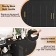 thumbnail image 6 of Rumiiro Modern 67'' Sideboard Buffet Cabinet with Storage, 4 Arched Doors, 2 Adjustable Shelves, Black, 6 of 7