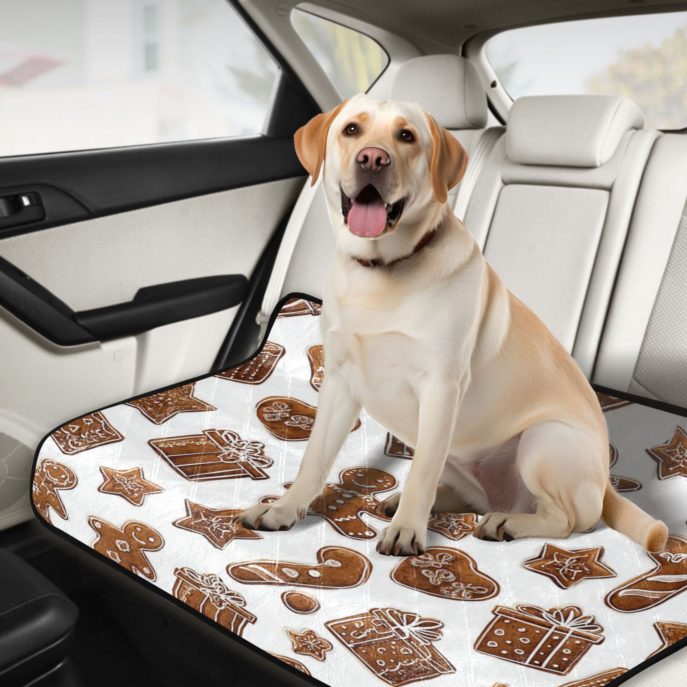 IAUYY Washable Pee Pads for Dogs Smallx3 Absorbent and Leak-Proof Non-Slip Reusable Puppy Pee Pads for Dogs Applicable to Playpen Potty Crate Gingerbread Frosting