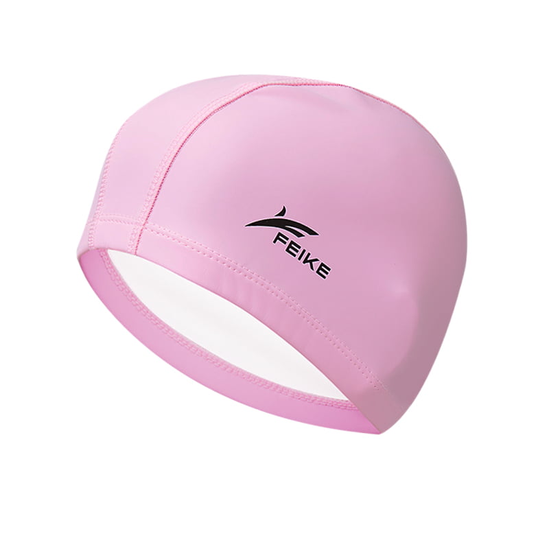 Elastic Fabric Protect Ears Long Hair Swim Pool Hat Swimming Cap For Adults D vd 