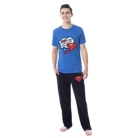 DC Mens' Superman Father's Day This Looks Like A Job For Sleep Pajama Set