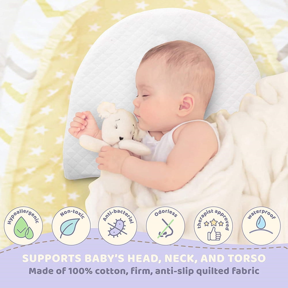 Crib Pram Stroller Anti Reflux and Colic Congestion EASE N COMFORT Baby Wedge Foam Pillow Toddler Sleep Safety Pillows Moses Basket Universal Bassinet Cot Bed