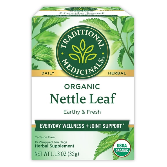 Traditional Medicinals Organic Nettle Leaf Herbal Tea - 16 Tea Bags - Case Of 6