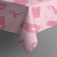 thumbnail image 3 of Pink Ribbon Pattern Rectangle Tablecloth 60"x84",Waterproof Polyester Rectangle Table Cloth, Wipeable Spillproof Polyester Tablecloth for Dining, Camping, Indoor and Outdoor, 3 of 5