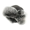thumbnail image 4 of HYwys Men Faux Fur Suede Leather Trapper Hat Cap Ski Ushanka Russian Cossack Bomber, 4 of 5