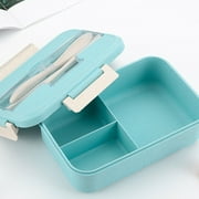 Kiplyki Wholesale Picnic Bento 3-compartment Meal Storage Lunch Box With Cutlery For Kids Adult