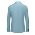 thumbnail image 7 of Miluxas Blazer Men Business One Button Suit Jacket Regular fit Casual Sport Coat Mens Blazer Light Blue 18(XXXXXXL), 7 of 7