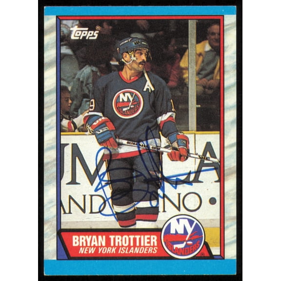 Collectible Bryan Trottier Autographed 1989-90 Topps Card #149 New York Islanders SKU #254693
