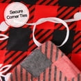 thumbnail image 4 of Juego de fundas de edredón JSD Red Buffalo Plaid Snowflakes King Size, 4 of 7