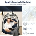 thumbnail image 6 of Egg Chair Cushion Replacement, Waterproof Hanging Basket Seat Cushion, U-Shape Swing Chair Cuhsion 37x49 Inches for Indoor Outdoor Patio Porch Furniture (Only Cushion), 6 of 7