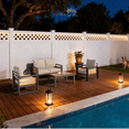 thumbnail image 5 of Clouddwell 4-Seats Aluminum Patio Furniture Set, Outdoor Metal Sofa Conversation Set with Coffee Table for Pool Garden Porch Backyard, Light Gray, 5 of 8