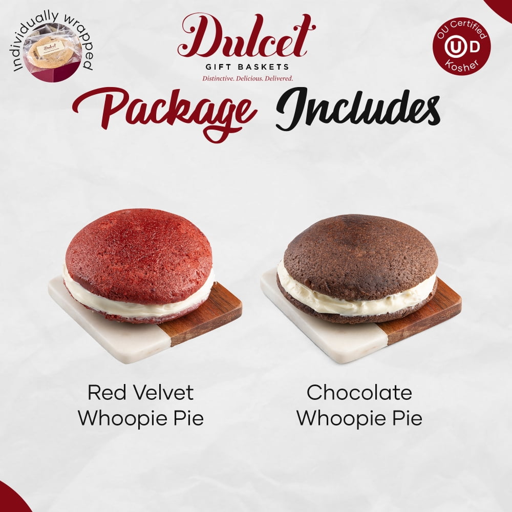 Dulcet Gift Baskets Favorite Chocolate and Red Velvet Whoopie Pies