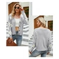 thumbnail image 4 of LEZMORE Cardigans for Women Button Up Open Front Cadigan Sweaters Floral Print Cute Short Knitted Cardigan, 4 of 4