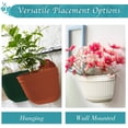thumbnail image 3 of Visland Wall Hanging Planter with S Hooks, for Hanging Herbs Succulents or Other Small Plants, Fence or Wall Mounted Planters Container, for Home Garden Patio Indoors and Outdoors, 3 of 7