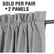 thumbnail image 3 of Cortinas 100 % opacas con aspecto de lino, 84 pulgadas de largo para dormitorio, con bolsillo para barra de bloqueo de luz, cortinas gruesas con textura de lino para ventana con respaldo blanco, natural, 2 paneles, gris paloma, 52 pulgadas de ancho x 95 pulgadas de largo, 3 of 5