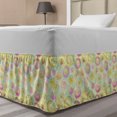 thumbnail image 1 of Abstract Bed Skirt, Continuous Pattern with Dreamy Buttercup Flower Petals Sketch, Elastic Bedskirt Dust Ruffle Wrap Around for Bedding Decor, 4 Sizes, Multicolor, by Ambesonne, 1 of 2