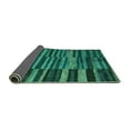 thumbnail image 2 of Ahgly Company Indoor Square Abstract Turquoise Blue Modern Area Rugs, 5' Square, 2 of 4